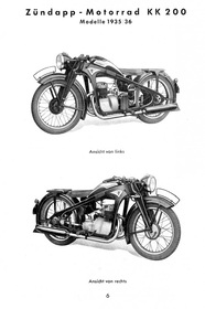 Zündapp KK 200 1935/1936 Ersatzteilliste