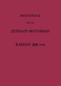 Zündapp Kardan 200 (K 200) 1933-1934 Ersatzteilliste