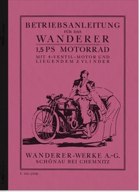 Wanderer 1,5 PS liegender Zylinder Bedienungsanleitung
