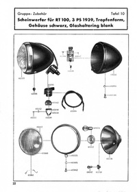 DKW 44 44a RT 100 2,5 3 PS 2,5PS 3PS RT100 Spare Parts List Spare Parts Catalog