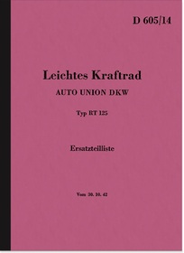 DKW RT 125 WH Ersatzteilliste RT125