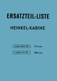 Heinkel Kabine 175 und 200 ccm Ersatzteilliste