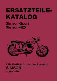 AWO Simson 425 / Sport Spare Parts List Catalog