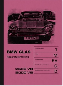 Glas (BMW) 2600 3000 V8 Reparaturanleitung Werkstatthandbuch
