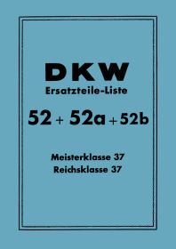 DKW F7 Reichsklasse / Meisterklasse Parts List Catalog