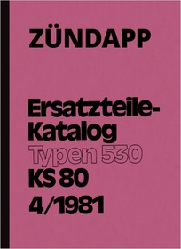 Zündapp KS 80 KS80 530 Touring Ersatzteilliste Teileliste