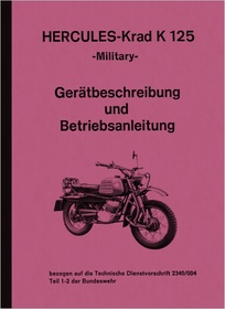 Hercules K 125 K125 Military Bedienungsanleitung Militär Bundeswehr