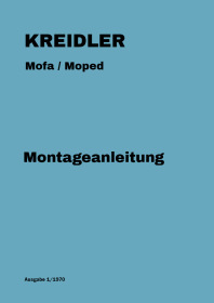 Kreidler MF4 Moped and MP1 Moped, 2-Speed Automatic, Starting in 1970 Repair Manual