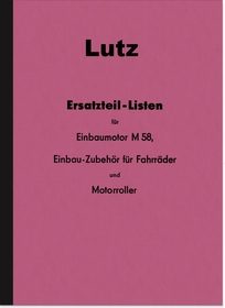 Lutz M 58 motor built-in motor spare parts list spare parts catalog parts catalog