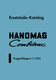 Hanomag Combitrac C 224 Tragschlepper Ersatzteilliste