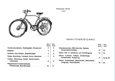 Rabeneick Taxi CM 32 Taxi Motorfahrrad Fahrradhilfsmotor Ersatzteilliste