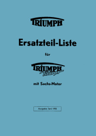 Triumph Knirps 50 cc with Sachs engine Spare Parts List Catalog