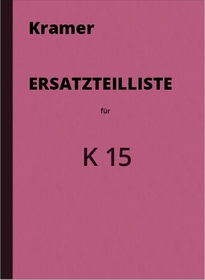 Kramer K 15 spare parts list K15 spare parts catalog spare parts list