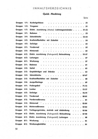 NSU Quick and Quick 52 spare parts list Spare parts catalog