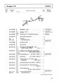 NSU Quick and Quick 52 spare parts list Spare parts catalog