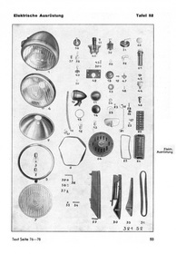BMW Type 321 6-cylinder 1941 spare parts list spare parts catalog parts catalog