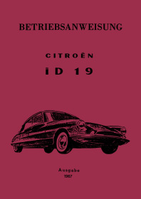 Citroën ID 19 User Owner's Manual
