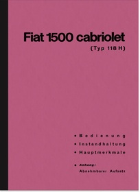 Fiat 1500 Cabrio (118 H) Bedienungsanleitung 118H 118K