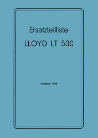 Lloyd LT 500 Ersatzteilliste