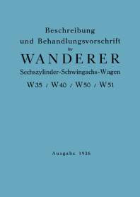 Wanderer W 35, W 40, W 50 und W 51 Bedienungsanleitung