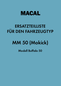 Macal Buffalo MM 50 Spare Parts List Catalog