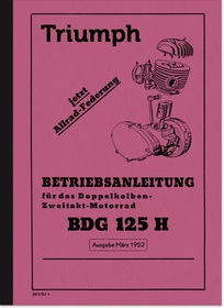 Triumph BDG 125 H Motorrad Bedienungsanleitung