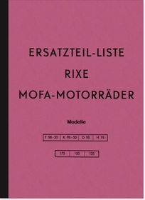 Rixe 98 125 150 175 T K D H Spare Parts List Spare Parts Catalogue Parts Catalogue