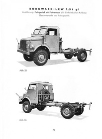 Borgward 0,75t 1,5t gl LKW Gerätbeschreibung Bedienungsanleitung TDv 2320/8-01