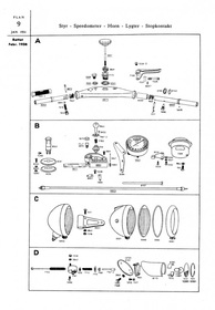 Nimbus Type C Hummel Humlebi Motorcycle Sidecar Spare Parts List Spare Parts Catalog