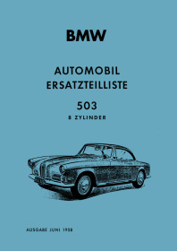 BMW 503, 8-cylinder (sedan and convertible) Spare Parts List Catalog