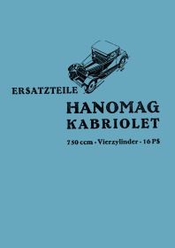 Hanomag 3/16 PS Cabriolet, 750 ccm Ersatzteilliste