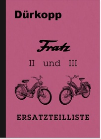 Dürkopp Fratz II 2 and III 3 spare parts list spare parts catalog parts catalog