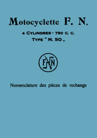 FN Typ M.50 4-Zylinder, 750 ccm Motorrad Ersatzteilliste
