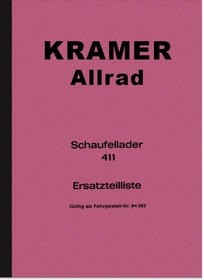 Kramer Allrad Schaufellader 411 Ersatzteilliste