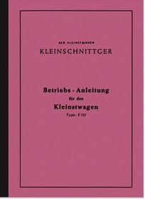 Kleinschnittger F 125 F125 Bedienungsanleitung ILO MG 125 E