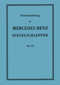Mercedes-Benz Diesel Tow Tractor Type OE User Owner's Manual