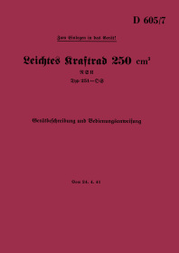 NSU 251 OS (D 605/7) Bedienungsanleitung