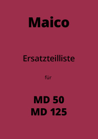 Maico MD50 und MD125 Ersatzteilliste