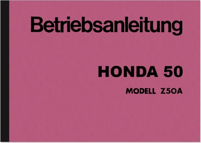 Honda Monkey Z 50 A Operating Instructions Manual Manual Z50A