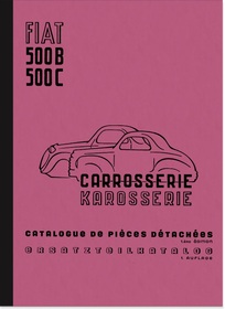Fiat 500 B C Topolino Ersatzteilliste