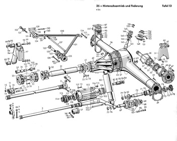 BMW 501 A B 6-cylinder spare parts list spare parts catalog parts catalog 1952-1956