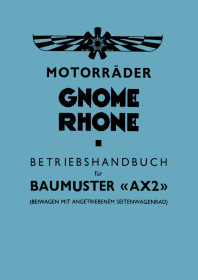 Gnome & Rhone AX2 User Owner's Manual