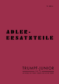 Adler Trumpf Junior Type 1E Spare parts list catalog