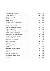Moto Guzzi Stornello Sport User Owner's Manual