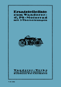 Wanderer 4,5 PS 2-Zylinder 3-Gang Motorrad Ersatzteilliste