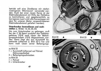 Zündapp C 50 Sport, KS 50, KS 50 Sport und KS 50 Super Sport Bedienungsanleitung