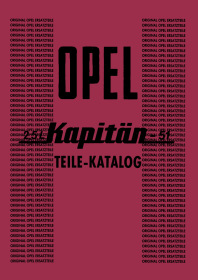 Opel Kapitän 1951/1952 Parts List Catalog
