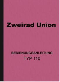 Zweirad Union Mofa 25 Typ 110 Bedienungsanleitung