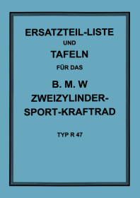 BMW R 47 Spare Parts List Catalog