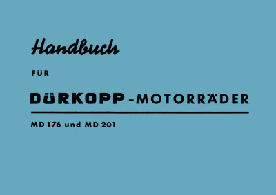 Dürkopp MD 176 und MD 201 Bedienungsanleitung